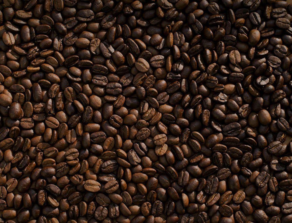 Textura de granos de café tostado
